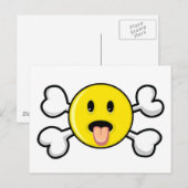 舌スカルと十字骨 ポストカード (正面/裏面)