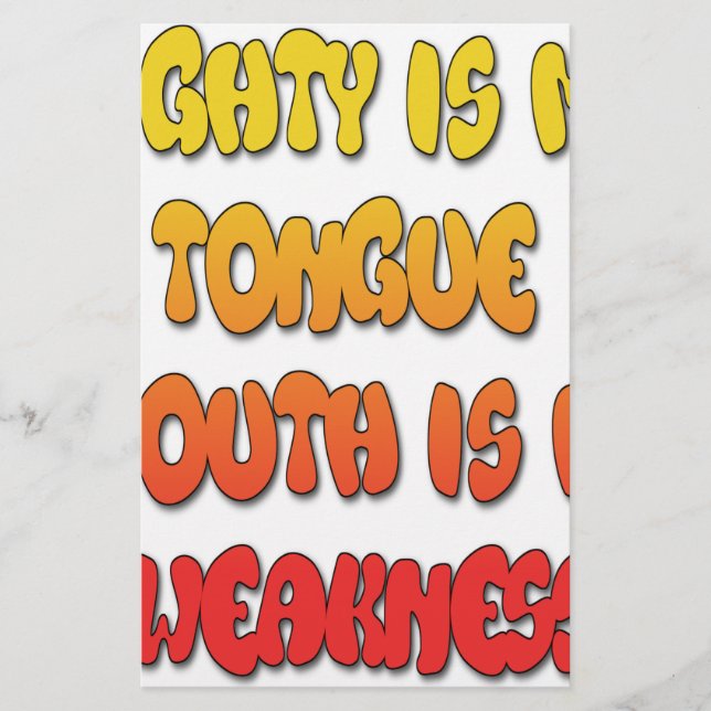 舌タイ：舌おもしろい引用文カラフル文字芸術 (正面)