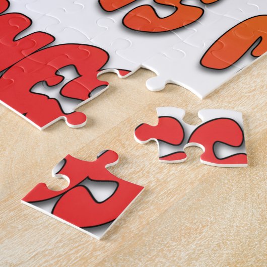 舌タイ:舌おもしろい引用文カラフル文字芸術 ジグソーパズル (側面)