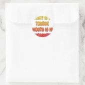 舌タイ:舌おもしろい引用文カラフル文字芸術 ラウンドシール (バッグ)