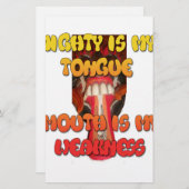 舌タイ:舌おもしろい引用文カラフル文字芸術 便箋 (正面/裏面)