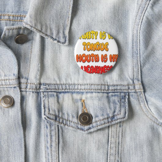 舌タイ:舌おもしろい引用文カラフル文字芸術 缶バッジ (インサイチュ)