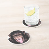 舌ポップ・アートのを出すアートチンパンジー コースター (側面)