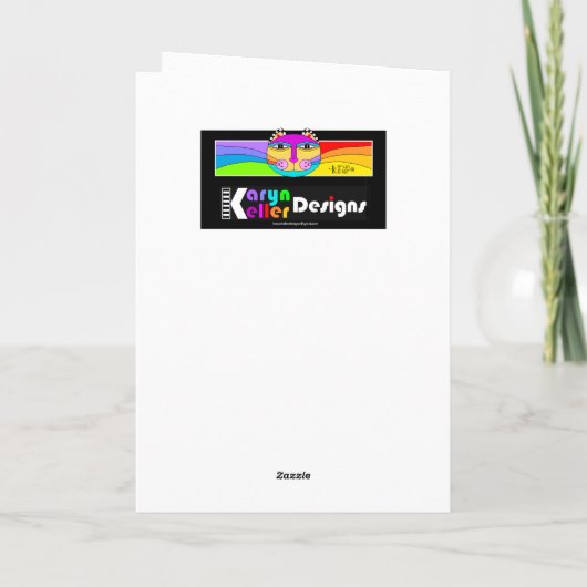 舌得を引っ張る?!グリーティングカード カード (裏面)