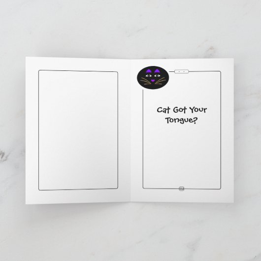 舌得を引っ張る?!グリーティングカード カード (内部)