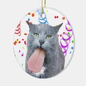 舌得を猫に?セラミックオーナメント セラミックオーナメント (左)