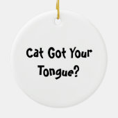 舌得を猫に?セラミックオーナメント セラミックオーナメント (裏面)