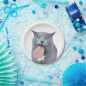 舌得を猫に？ ペーパープレート (パーティー)