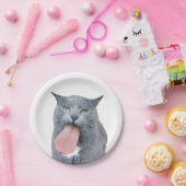 舌得を猫に？ ペーパープレート (パーティー)