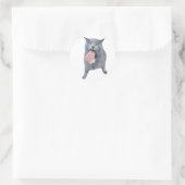 舌得を猫に？ ラウンドシール (バッグ)