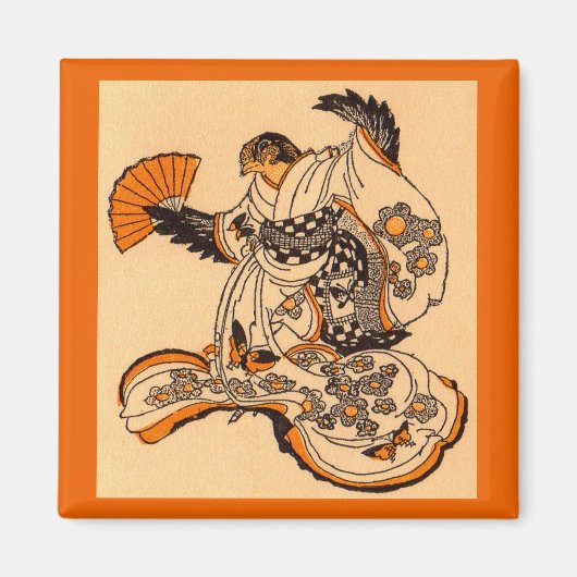 舌日本の切り雀 マグネット (正面)