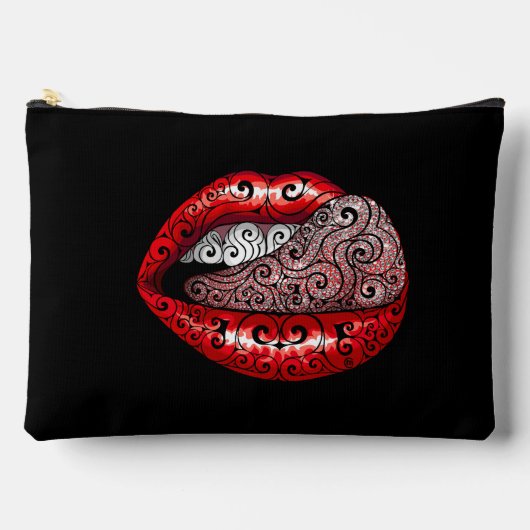 舌渦巻形の大切舌 アクセサリーポーチ (正面)