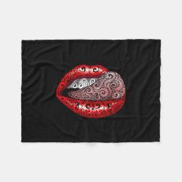 舌渦巻形の大切舌 フリースブランケット