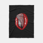 舌渦巻形の大切舌 フリースブランケット (正面)