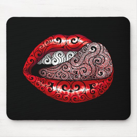 舌渦巻形の大切舌 マウスパッド (正面)