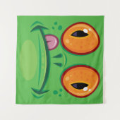 舌顔付きカエル タペストリー (正面(横))