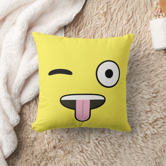 舌Emoji クッション (ブランケット)