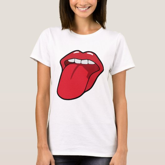 舌MOITH唇Tシャツティー Tシャツ (正面)