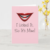 舐めたから俺のだ!グリーティングカード カード (黄色い花)