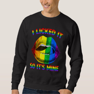 舐めたから私のもの LGBTQ リップ レインボー LGBT G スウェットシャツ