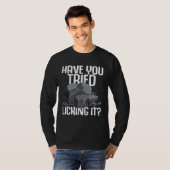 舐めてみた?楽しい地質学 地質学者 ロ Tシャツ (正面フル)