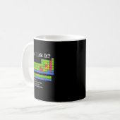 舐めてもいい?周期表チャート理科学教師 コーヒーマグカップ (正面左)