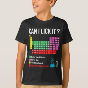 舐めてもいい？周期表チャート理科学教師 Tシャツ