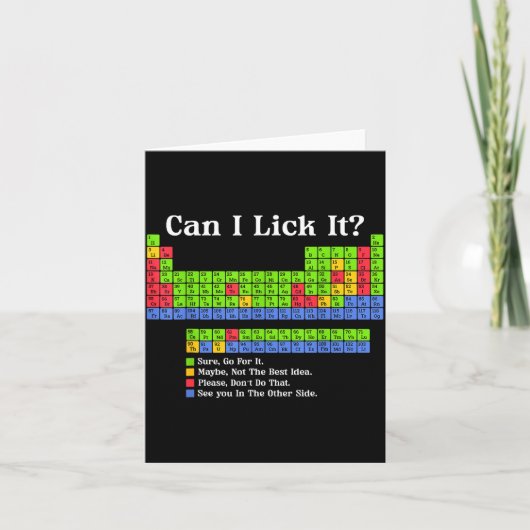 舐めてもいい?周期表チャート科学の先生 カード (正面)