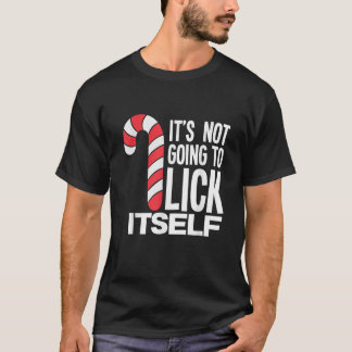 舐めないと溶けないキャンディケイン Tシャツ