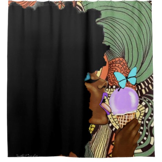 舐められるシャワー・カーテンをリミックスして下さい シャワーカーテン (正面)
