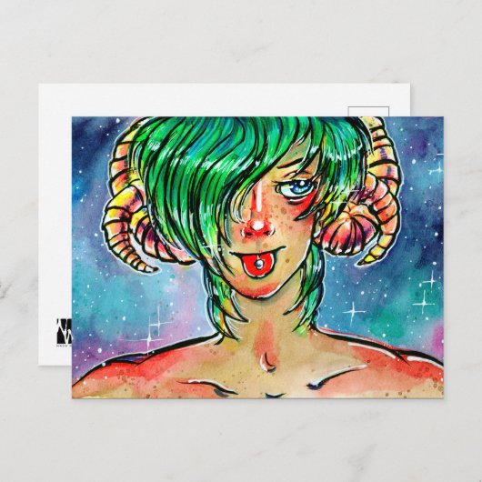 舐める ポストカード (正面/裏面)