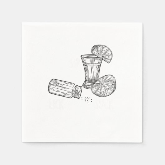 舐めテキラ吸アルコールパーティー飲み物 スタンダードカクテルナプキン (正面)