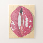 舐め唇キスジグソーパズル ジグソーパズル (縦)