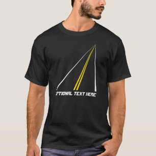 舗装された通りの収斂道は並びます(カスタマイズ可能) Tシャツ