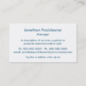 舗装を用いるプールのタイル 名刺 (裏面)