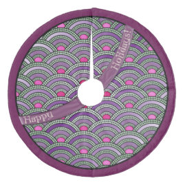 舗装パタ日本のーン – 蘭と青磁 フリース ツリースカート