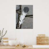 舗装上の羽毛 ポスター (キッチン)