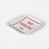 舗装上の駐車禁止警告標識 ペーパープレート (傾斜あり)