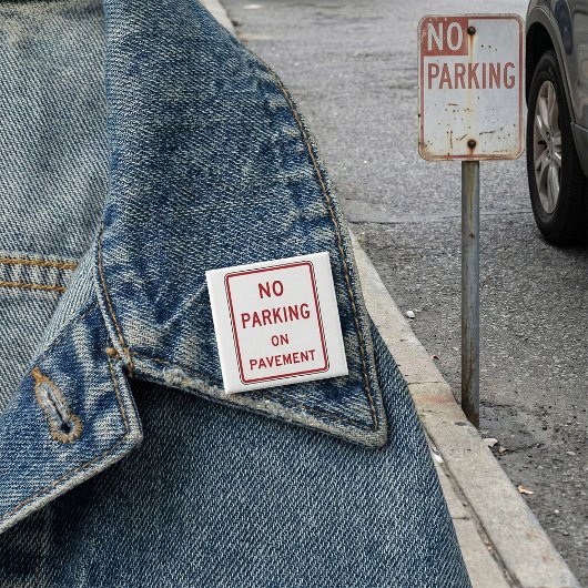 舗装上の駐車禁止警告標識 缶バッジ