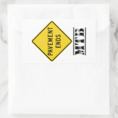 舗装端の山のサイクリング 長方形シール (バッグ)