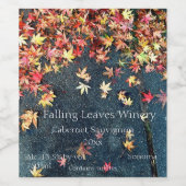 舗装紅葉 ワインラベル (シングルラベル)