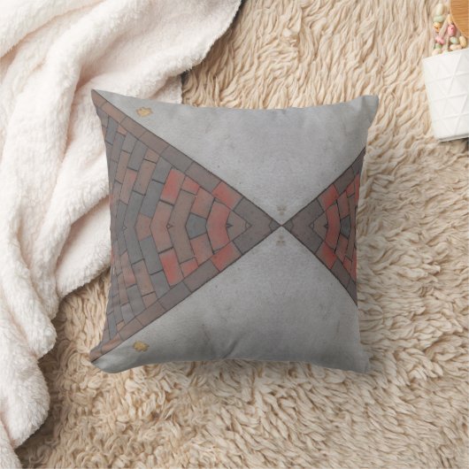 舗装赤レンガ灰色ギフト装飾用クッション クッション (ブランケット)