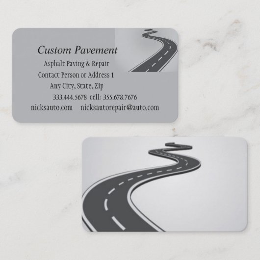 舗装、アスファルト、道路名刺 名刺 (正面/裏面)