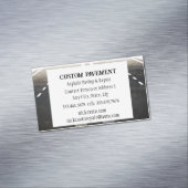 舗装、アスファルト、道路舗装 マグネット名刺 (インサイチュ)