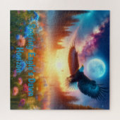 舞い上がるイーグルの夜明け地平線 ジグソーパズル (横)