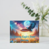 舞い上がるイーグルの夜明け地平線 ポストカード (スタンド正面)