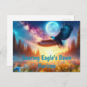舞い上がるイーグルの夜明け地平線 ポストカード (正面/裏面)