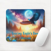 舞い上がるイーグルの夜明け地平線 マウスパッド (マウス)