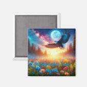 舞い上がるイーグルの夜明け地平線 マグネット (正面/裏面)