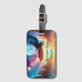 舞い上がるイーグルの夜明け地平線 ラゲッジタグ (正面縦)